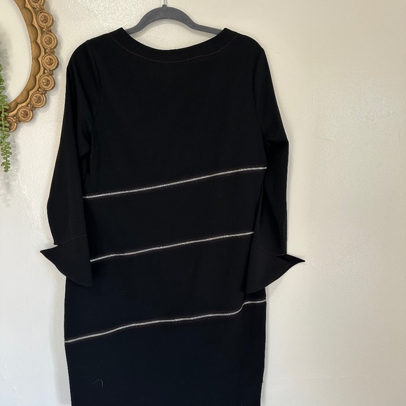 Samuel Dong Black Zipper Dress, Crepe Mini Dress, Size Medium - Picture 6 of 6